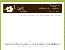 Tablet Screenshot of magnoliafleursetsaveurs.com